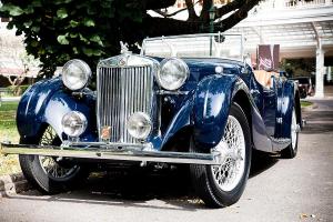 A vintage MG roadster